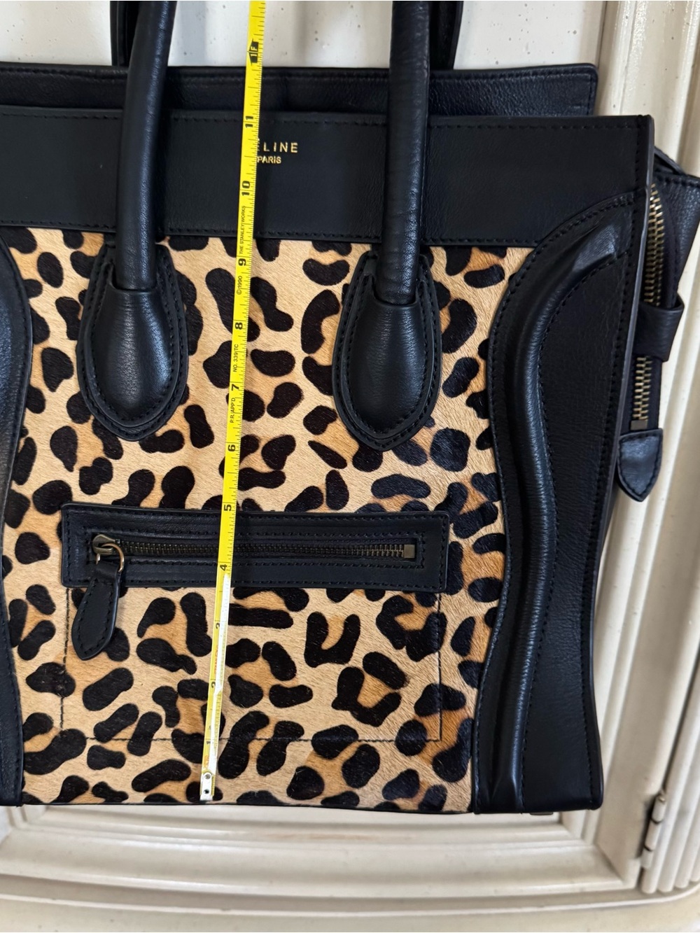 Black & Leopard Print handbag - Picture 5 of 10